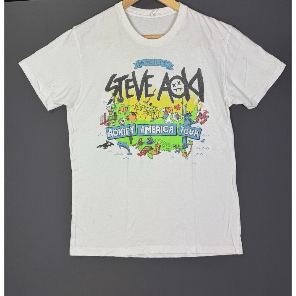 Vintage Y2K Steve Aoki Dim Mal Aokify America Tour Concert Promo DJ Pharell Waka